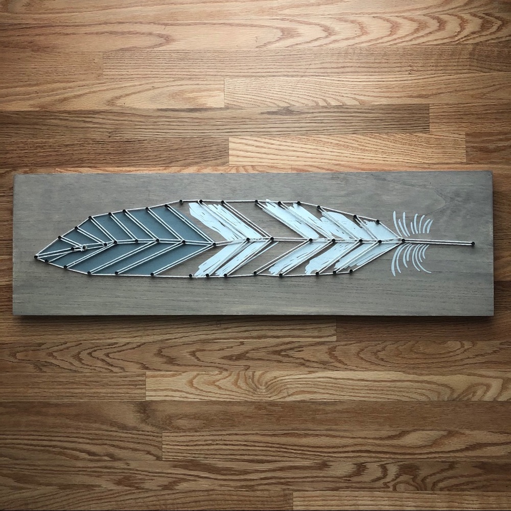 Feather String Art Wall Decor